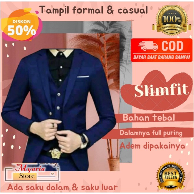 Blezer biru,blezer pria biru,jas biru,jas biru navy,blezer biru dongker