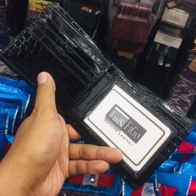 dompet lipat pria bahan kulit asli motif cetak buaya hinis #dompet #dompetkulit #dompetpria