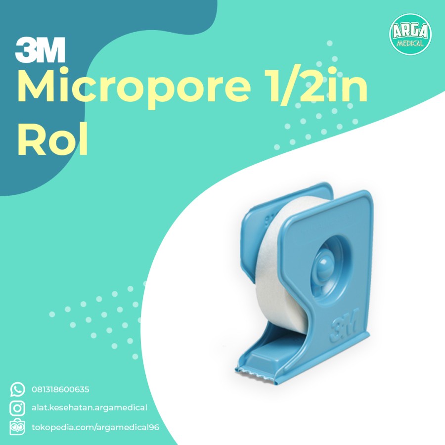 Micropore 3M / Plester Luka Micropore 1 ROLL / Pcs