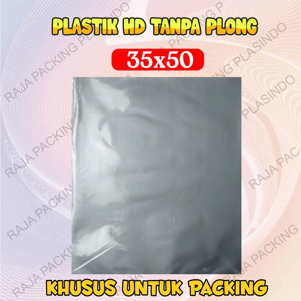 &lt;isi 50pcs&gt; PLASTIK OLSHOP HD TANPA PLONG UK 35X50 TEBAL 0,45 Plastik Packing Jaket Hoodie Tebal