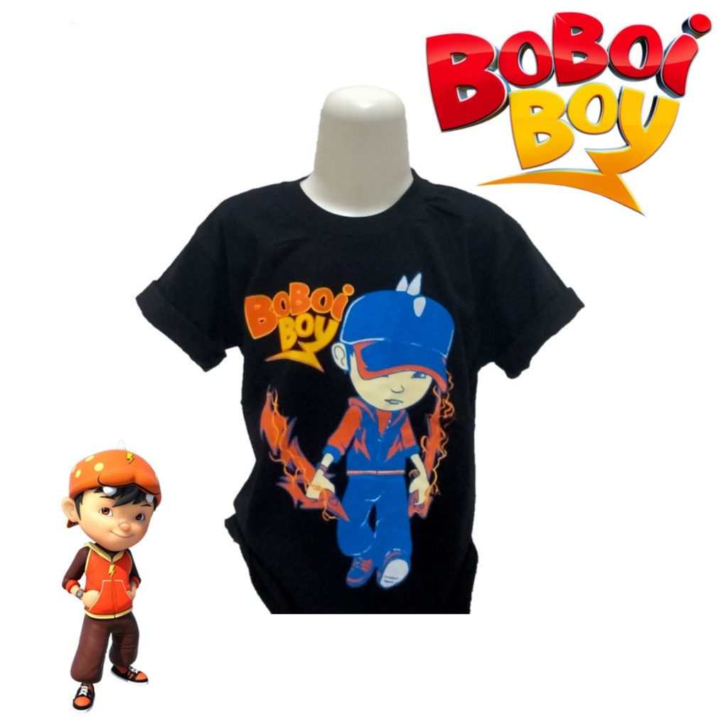 BAJU KAOS ANAK COWO MOTIF BOBOIBOY -Baju anak laki-laki karakter Boboiboy REALPICT