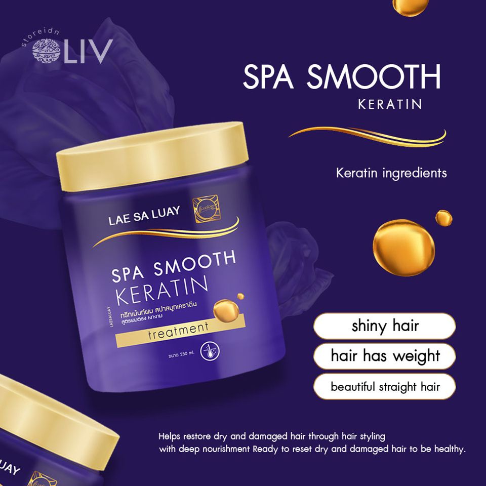 Lae Sa Luay Hair Spa Smooth Keratin Bpom Masker Rambut / Hair Mask / Keratin / Creambath Original