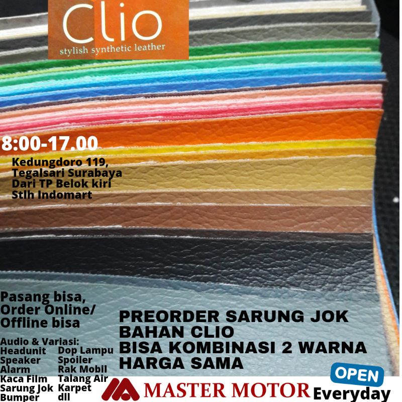 Preorder Sarung Jok Mobil Premium CLIO 1 set Avanza Xenia Sigra Calya Brio Ayla Agya Xpander Innova 