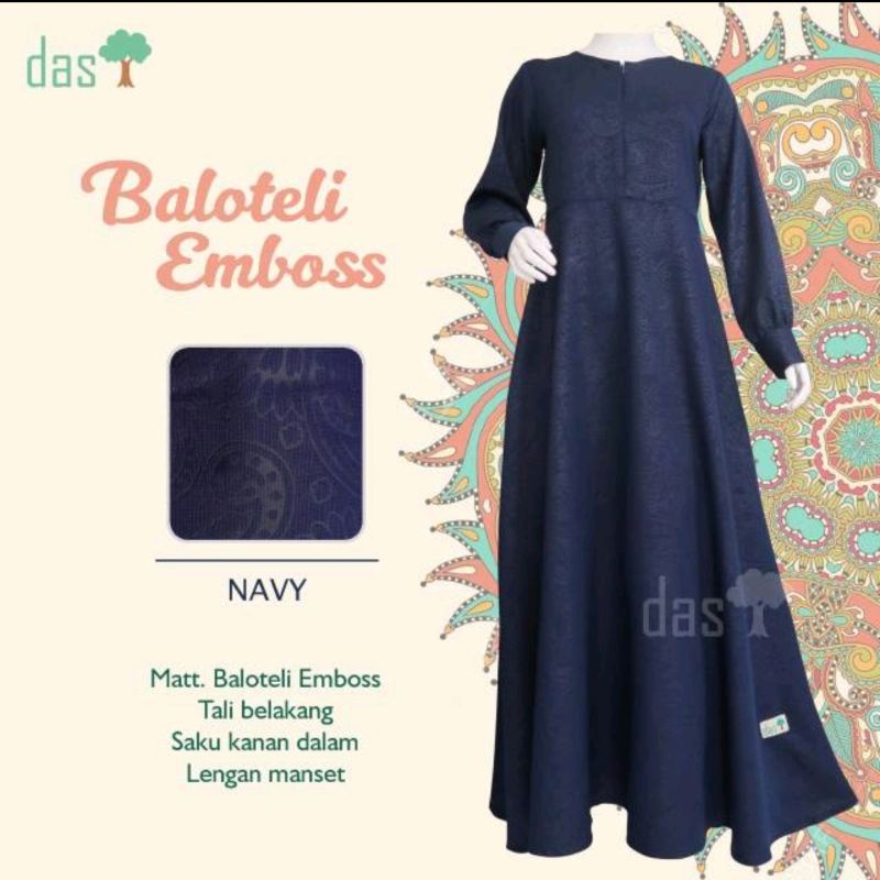 GAMIS DEWASA VALOTELLI EMBOSS ORIGINAL BY DAS LENGAN MANSET MODEL ROK PAYUNG LEBAR