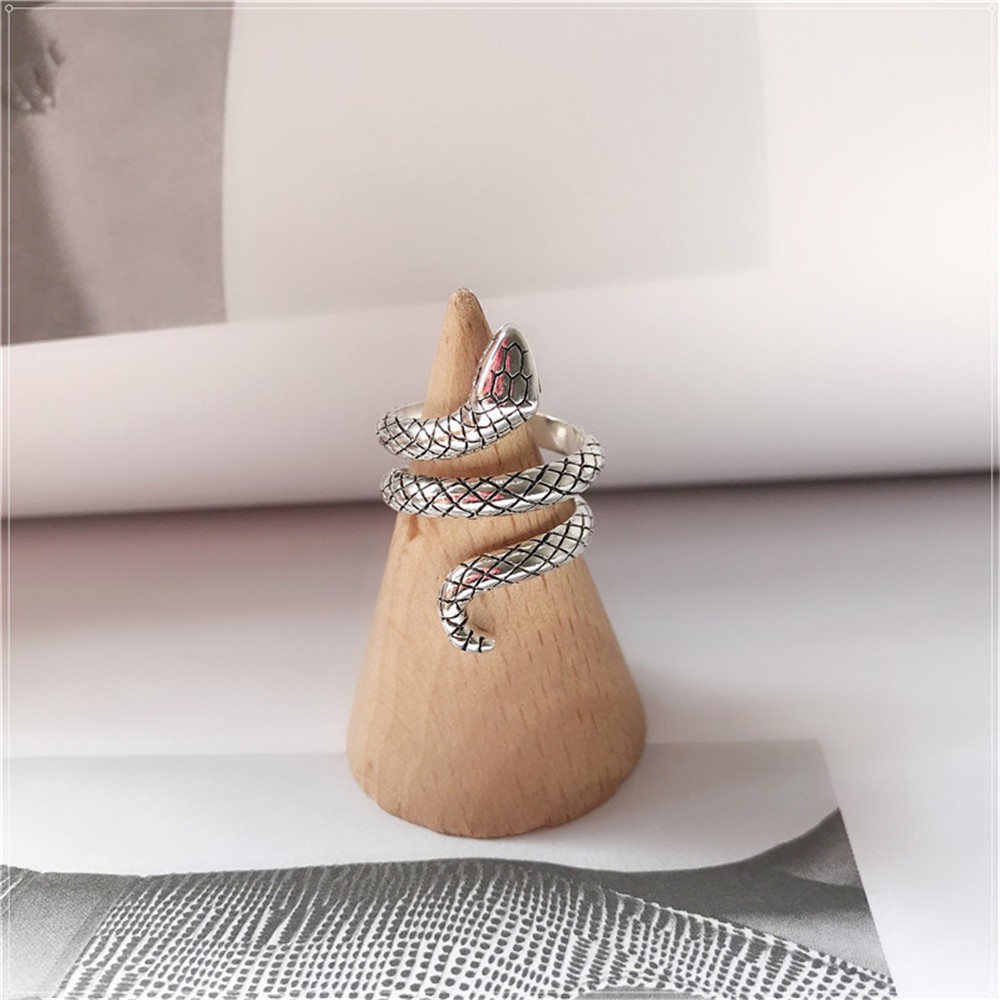 【COD Tangding】Cincin Bentuk Hewan Ular Gaya Punk Korea Hip Hop Untuk Pria Dan Wanita