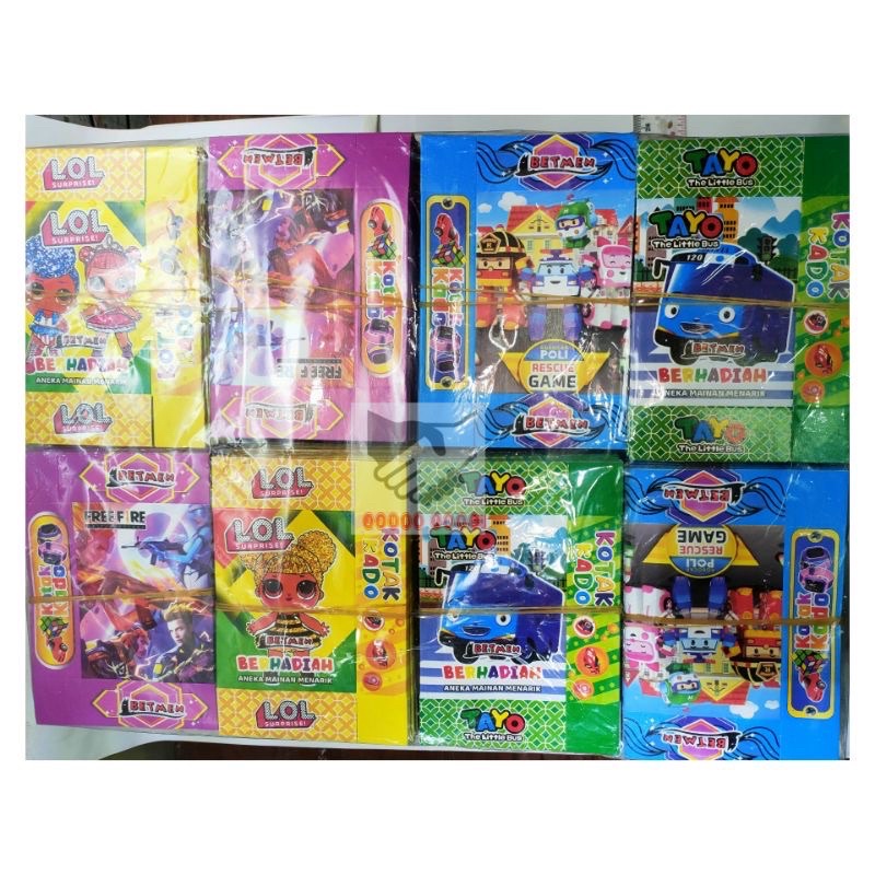 

100pc kotak kado kadoan kosong untuk hadiah / kado kosong / mainan kado kadoan / kotak berhadiah /