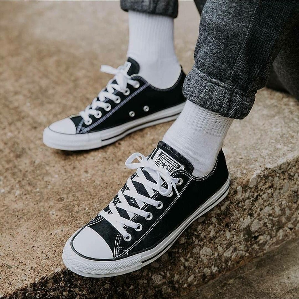 DISKON&gt;&gt;Sepatu Converse Allstar Chuck Taylor 2/All Star Ct 2 Premium/Allstar Jackpurcel - Hitam Lis