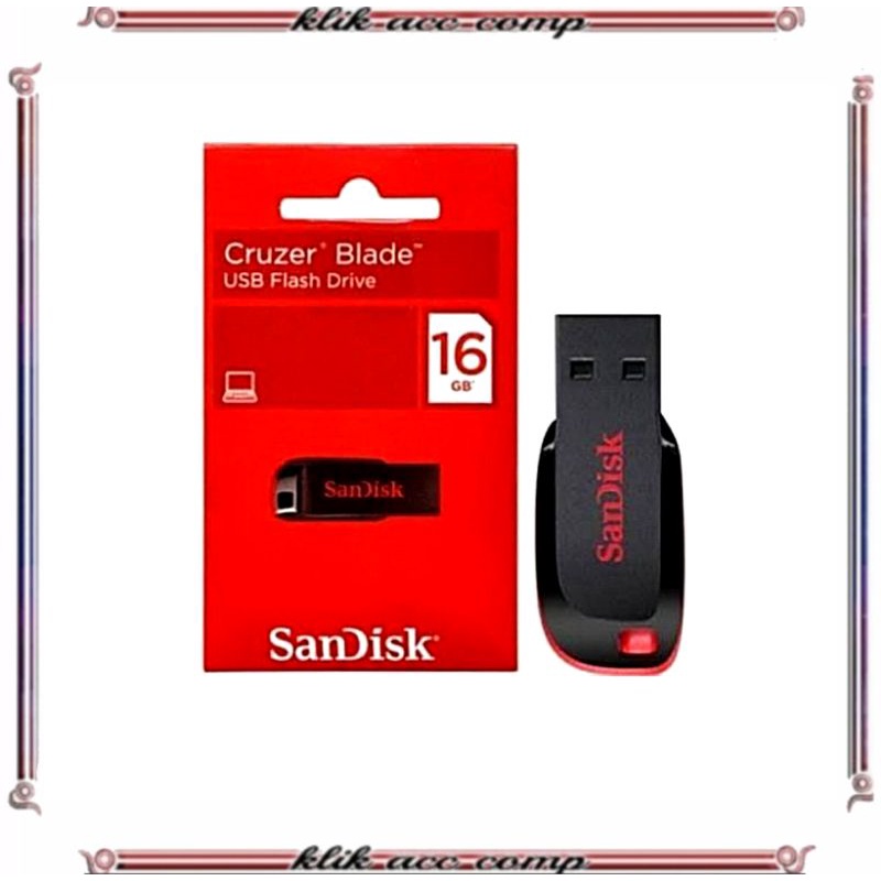 usb flashdisk sandisk 16gb cruzer blade