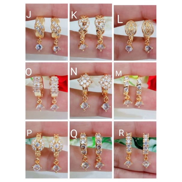 Rxiu55. Anting xuping wanita lapis emas dgn mata'zircon