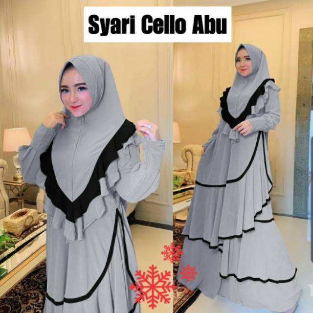 SYARI CELLO, MOSCREPE PREMIUM, GAMIS HIJAB MUSLIM, DRESS MAXY