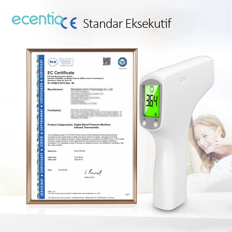 

Ecentio infrared Digital Thermometer/Medical Non contact Thermometer/LCD Thermometer /CE Alphamed