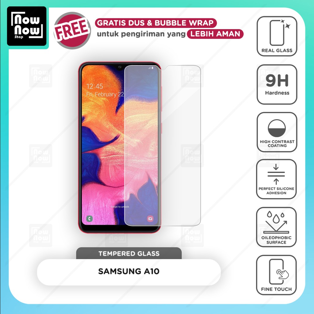 Tempered Glass Anti Gores Samsung A10 Screen Guard Protector 9H Kaca Temperglass