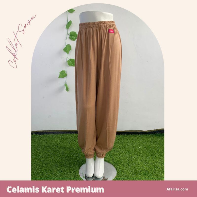 Celana Dalaman Gamis Untuk Muslimah Size Kecil Dan Big Size Bahan Kaos Premium Warna Coklat Susu