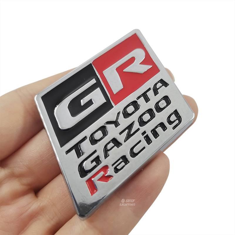 1pc Stiker Emblem Logo GR Toyota Gazoo Racing Bahan Metal Untuk Bagasi Belakang Mobil GR