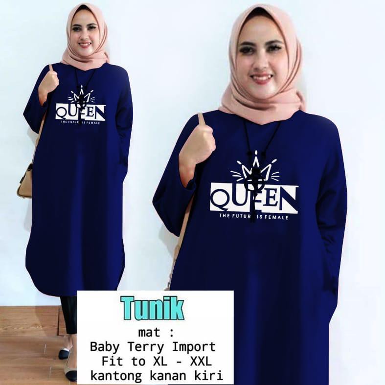 TUNIK QUEEN / TUNIK MAMACHI / TUNIK POLOS/ TUNIK CEWEK / TUNIK PANJANG / TUNIK MOTE / TUNIK MUSLIM