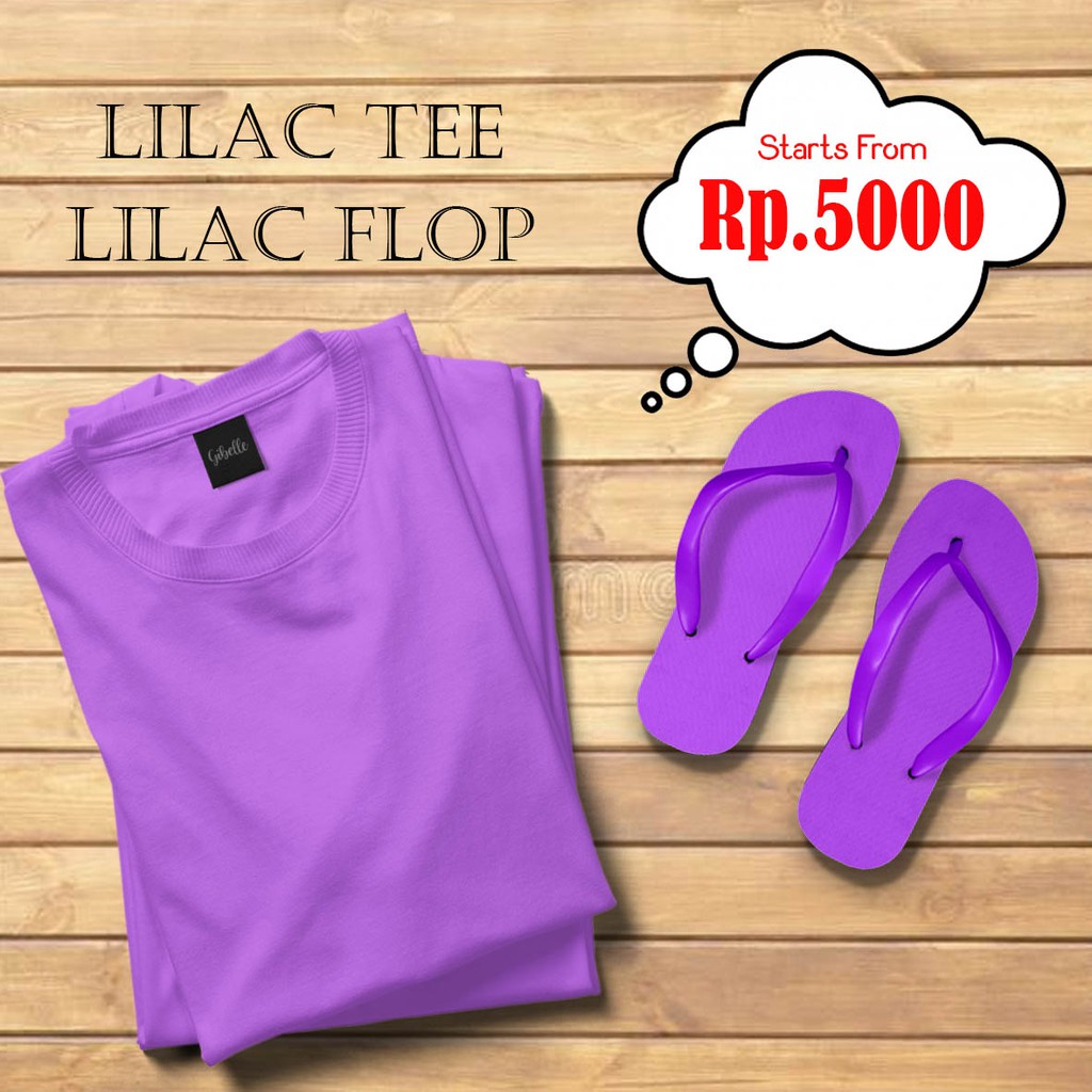 [SANDAL] Basic lilac jepit sendal casual wudhu spons karet murah ungu