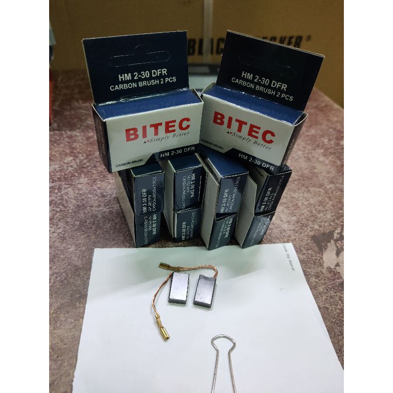 Carbon brush mesin bor BITEC HM2-30DFR Areng CB HM 230 DFR