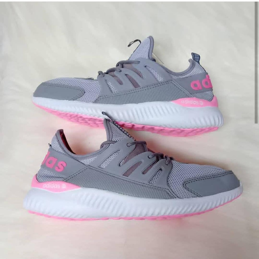 Sepatu Adidas Alphabounce Grey Pink Hitam Pink Sneakers Sekolah Kerja Running Olahraga Kado Murah