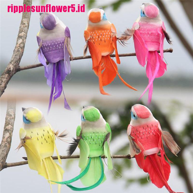 1pc Burung Imitasi Bahan Busa + Bulu Untuk Dekorasi Rumah