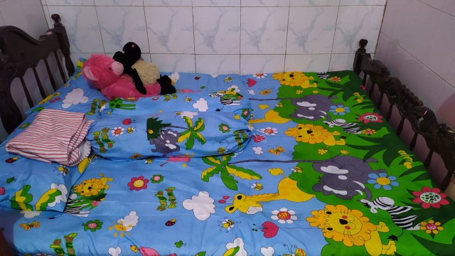 Sprei Homemade Jungle Blue Little Pony Spongebob Grid White Dino