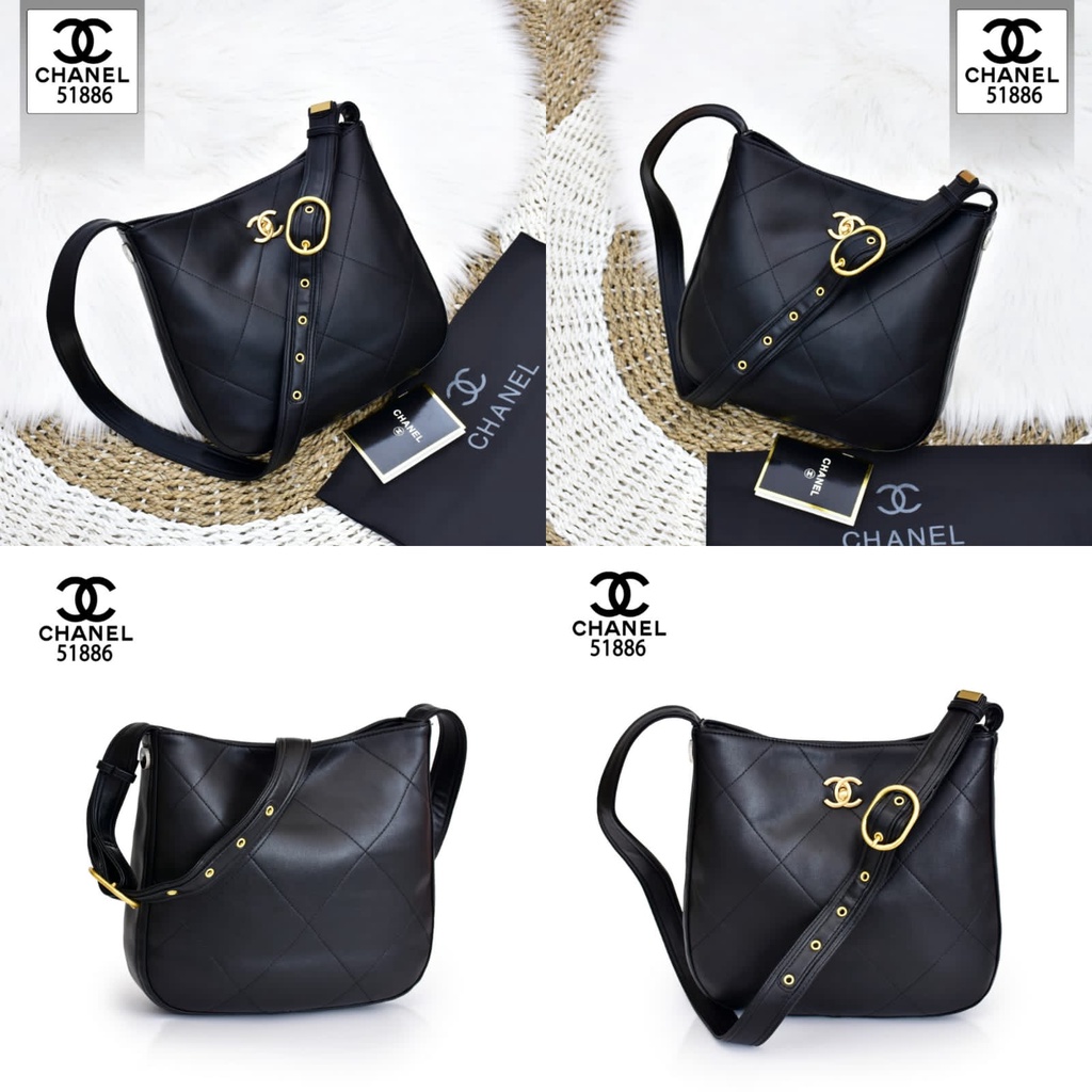 TAS WANITA BATAM IMPORT CHANEL HOBO BAG 51886 KWALITAS PLATINUM LIKE ORI