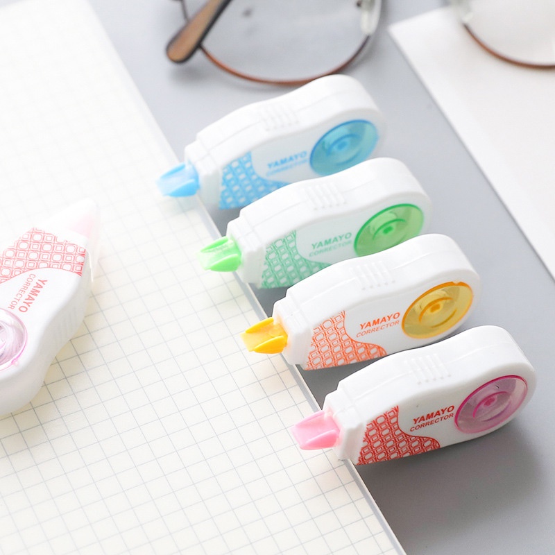 6pcs Correction Tape / Tip Ex Kertas Mini Bahan PET Panjang 3 Meter Untuk Pelajar