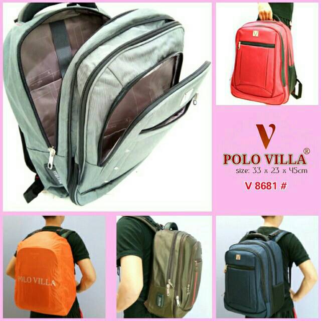 Tas ransel tas original tas pria tas laptop polo villa 8681
