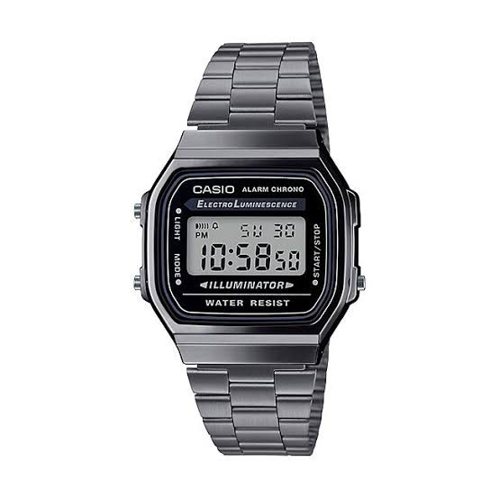 Jam Tangan Wanita CASIO General A168WGG 1ADF Stainless Digital Original