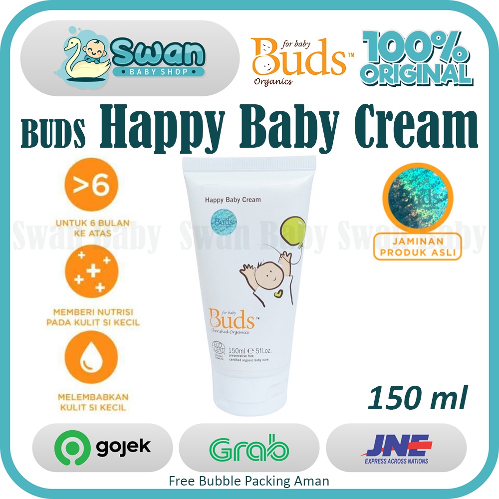 Buds Happy Baby Cream 150ml - Lotion Bayi Organik