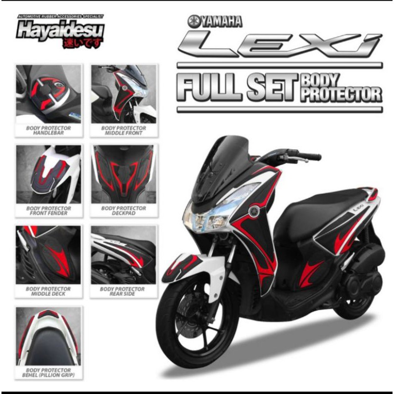 Hayaidesu body protektor full set LEXI body cover-biru original hayaidesu