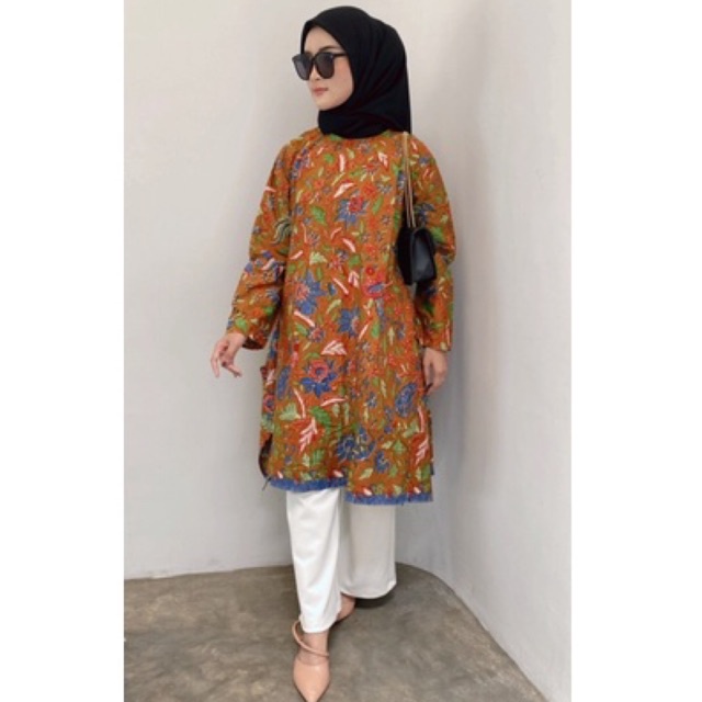 Batik Solo Fashion Kantor Masayu Batik-Tunik/Atasan Batik Laura By Masayu