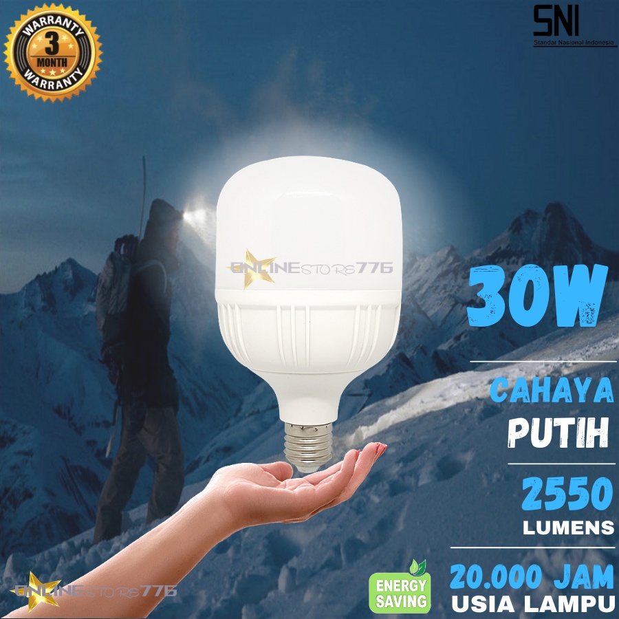 Lampu LED 30Watt SUKASUKA/TINTIN/YUSCO/PANALED Bohlam LED SUKA SUKA 30 Watt LED 30Watt Cahaya Putih