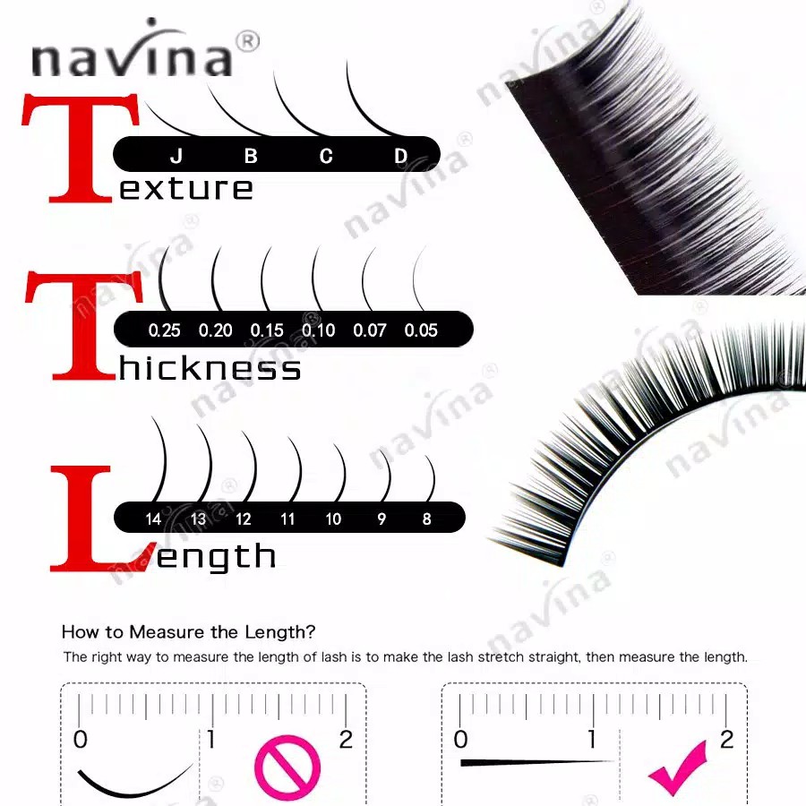 Bulu Mata Eyelash Extention Navina Natural Single 0.15 C / D