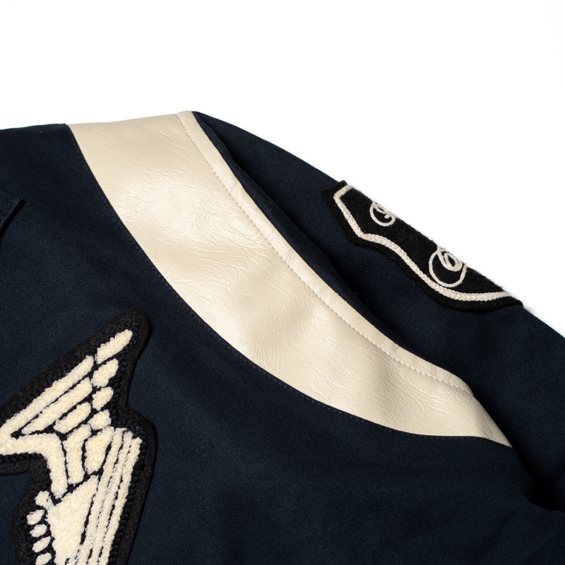 MARQUE.CO BASEBALL VARSITY JACKET - Towel Embordiery, Cotton Twill Material, BASEBALL CHAMP Unisex Jacket