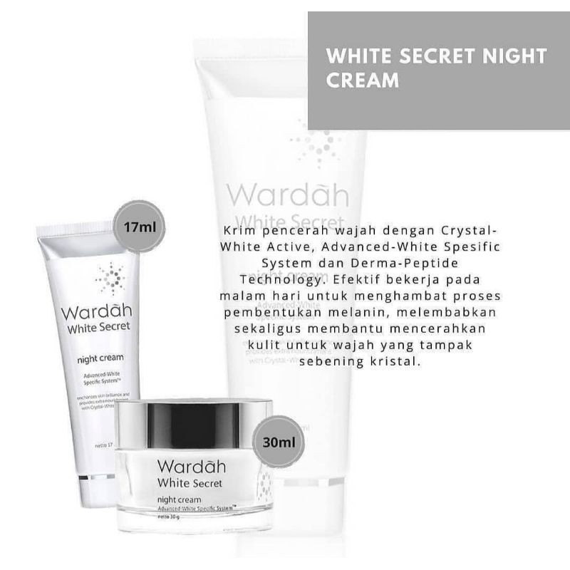 wardah White Secret Night Cream advanced white