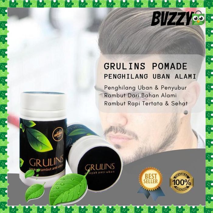 GRULINS MINYAK RAMBUT POMADE OBAT UBAN PENYUBUR RAMBUT RONTOK HOTTES