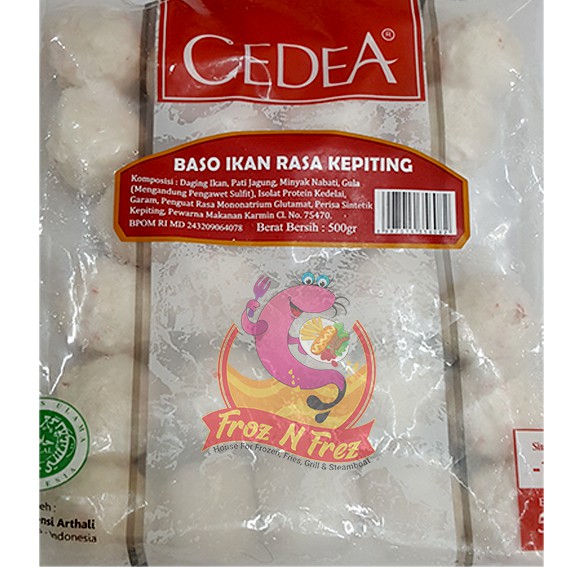 

CEDEA Bakso Ikan Kepiting 500 Gram (25 Pcs)