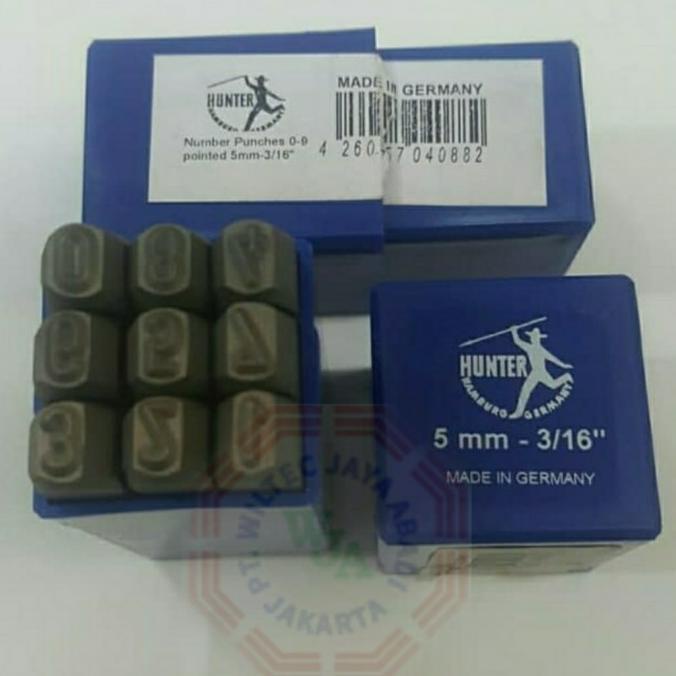 

stamping angka / Angka ketok 5mm Hunter (Jerman)