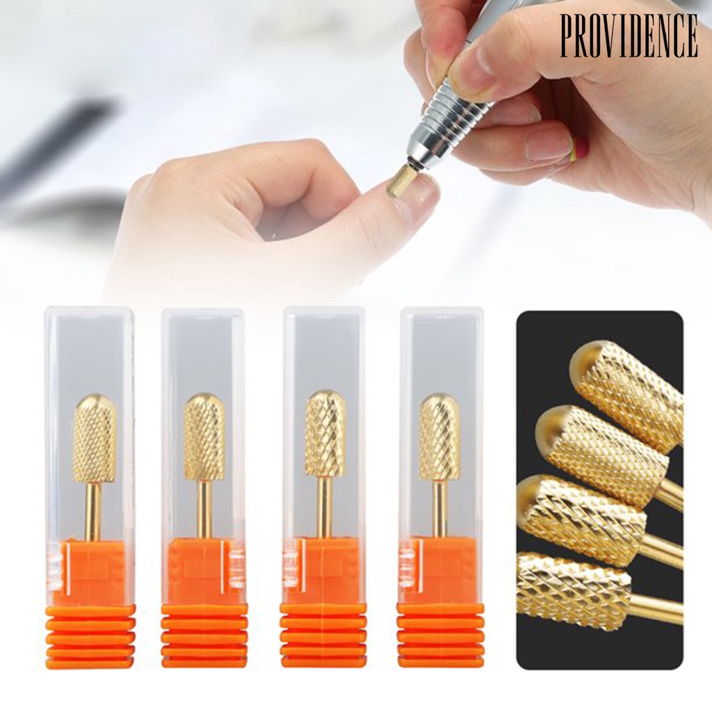 Providence 4pcs / Set Mata Bor Kikir Kuku Bahan Tungsten Steel Untuk Manicure / Nail Art Wanita