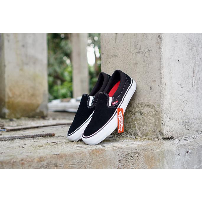 ☻ TRUSTED SELLER SEPATU SLIP ON PRIA☻ VANS SLIP ON PRO BLACK ORIGINAL 100% DISKON