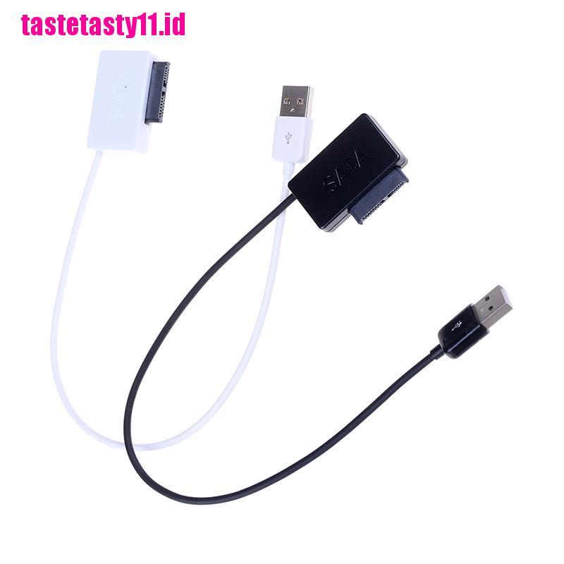 Kabel Konverter CD DVD Rom Optik Drive USB Ke 13Pin Slim SATA / IDE