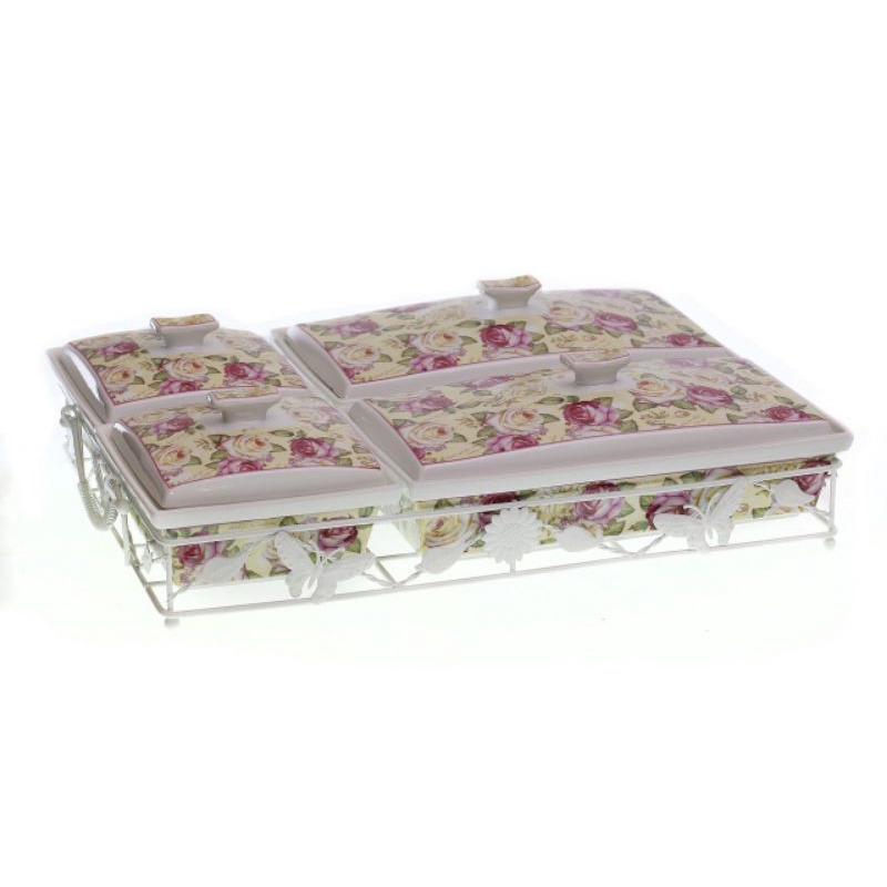 vicenza prasmanan set isi 4 ba-479 motif ayana,mawar,melati