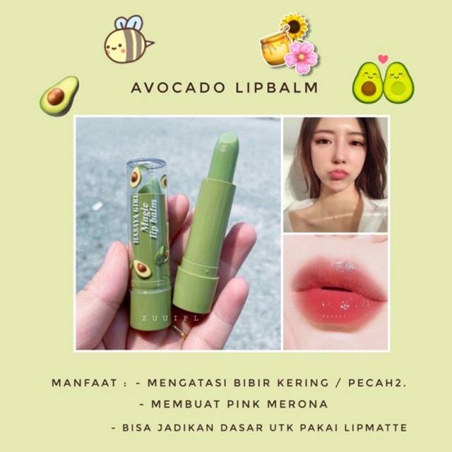 Avocado LipBalm ✧Hasaya Girl✧ Thailand✿🇹🇭