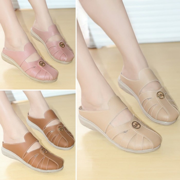 I7805N Sepatu Teplek Wanita Slavina Carine Flyknit Flats Original Bran EY246 Sepatu Sendal Mule Mula