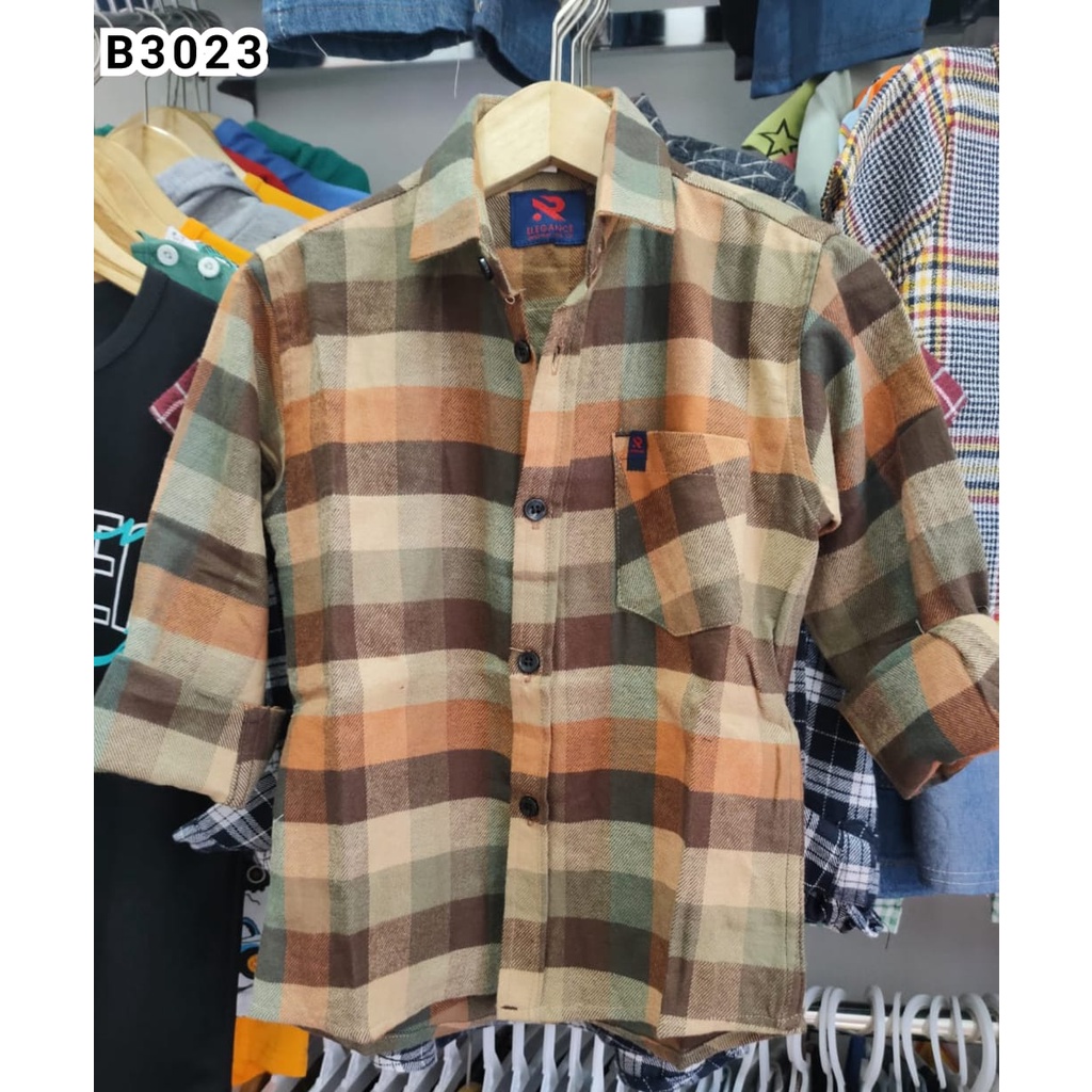 ATASAN KEMEJA FLANEL ANAK IMPORT B3023