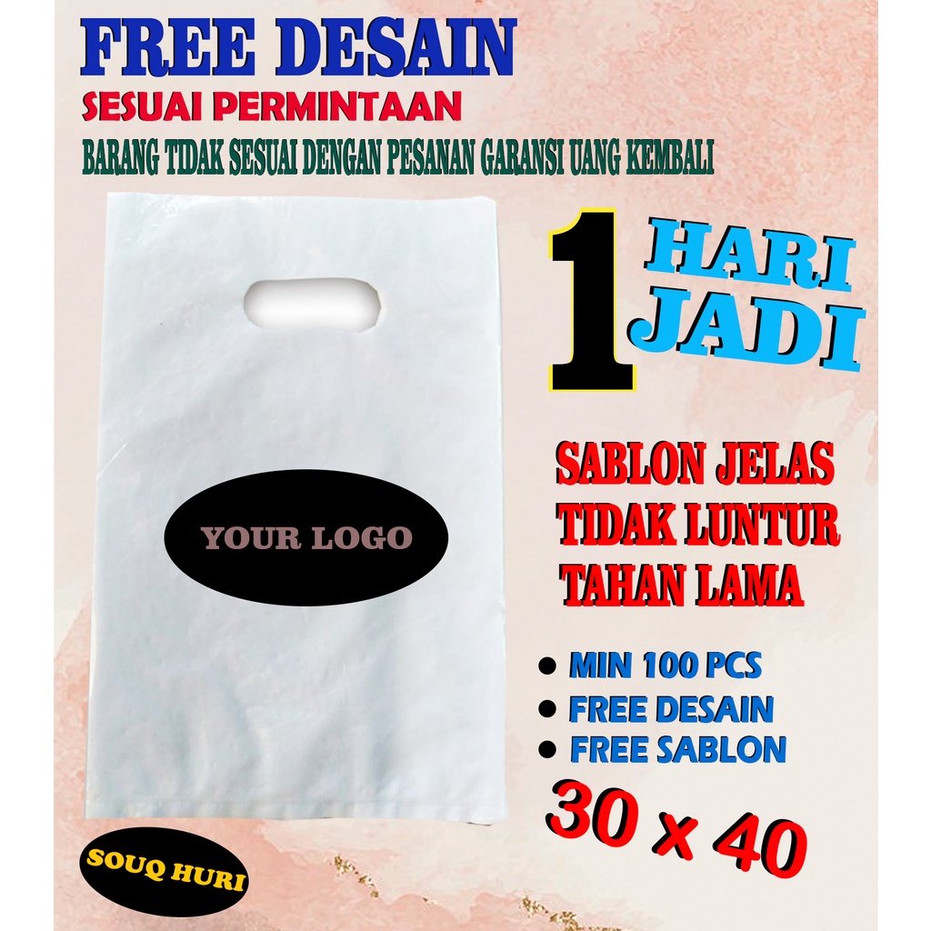 

PLASTIK SABLON uk 30x40 FREE DESAIN | SABLON PLASTIK