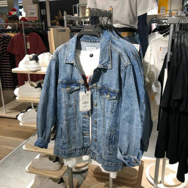 jaket jeans wanita pull and bear