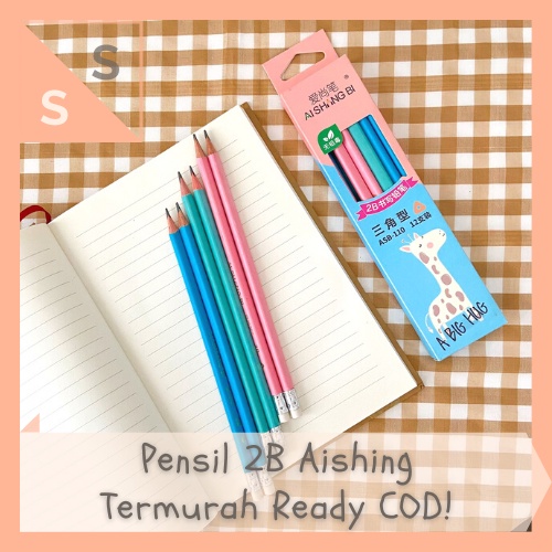 

[simplyshop] Pensil Kayu Grafit / Wooden Pencil 2B Merk Aishing / Aishang Bi Alat Tulis Kantor Anak Ujian Sekolah Kuliah Warna Pastel