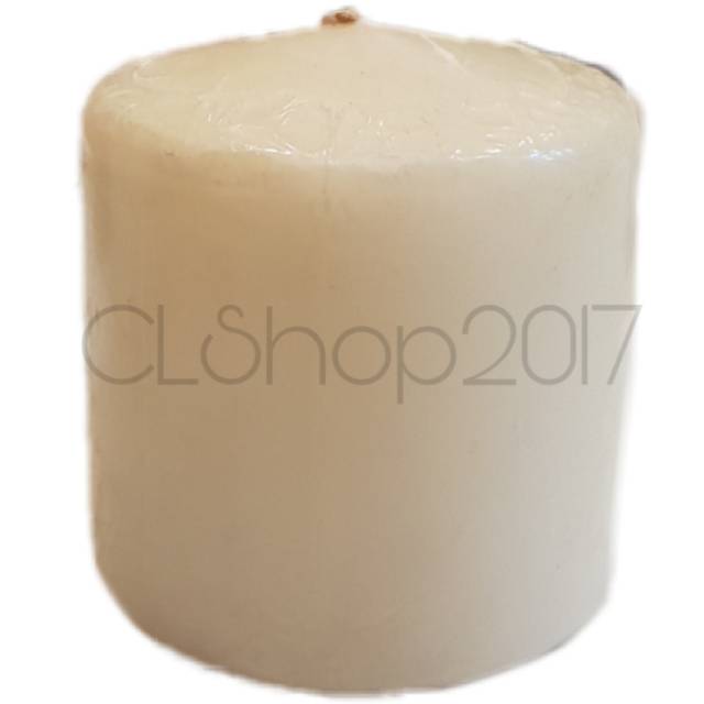 WHITE CANDLE LILIN BESAR Uk 8 x 7,5 x 7,5 cm