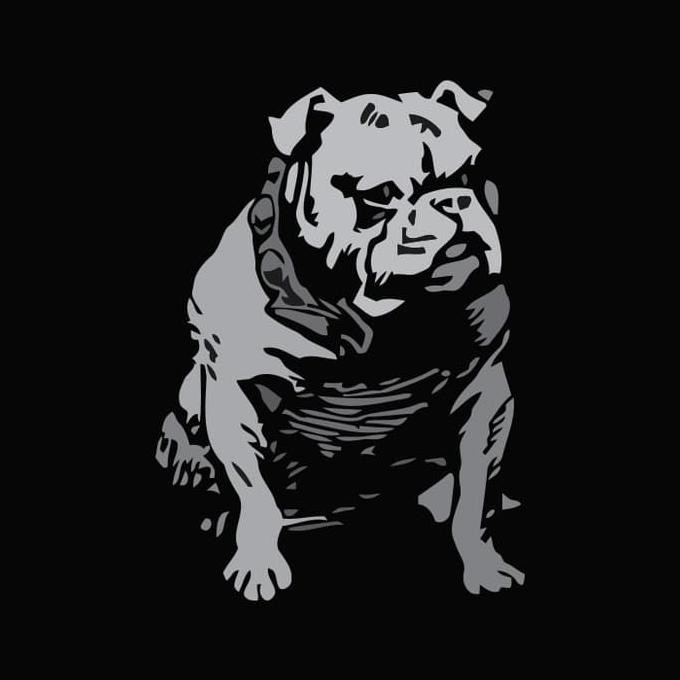 Gambar Anjing Bulldog Hitam Putih - Gambar Binatang lucu